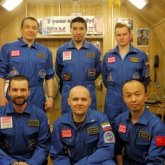 La tripulación del Mars500, "en casa"